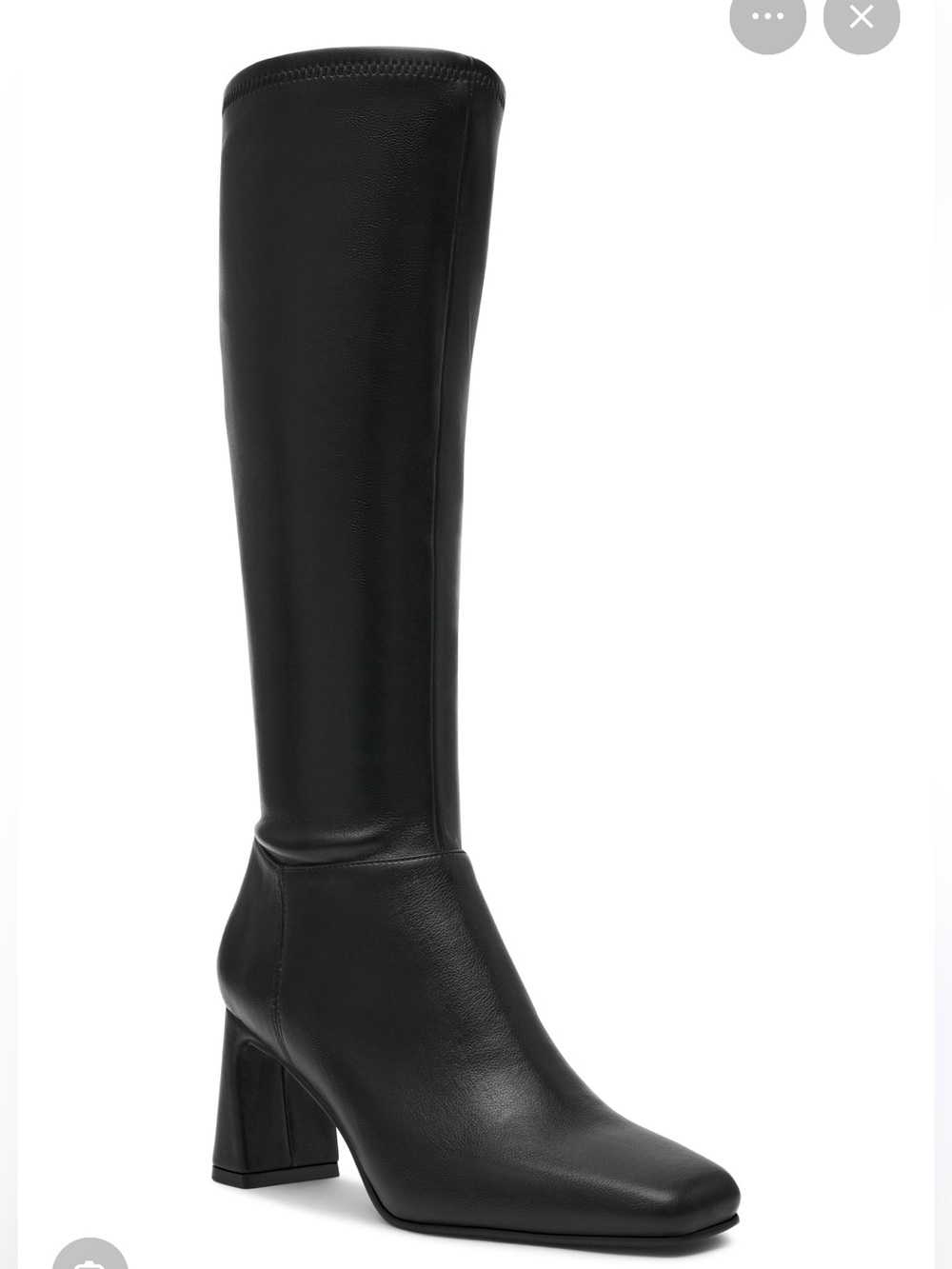 New Steve Madden Black Knee-High Block Heel Boots
